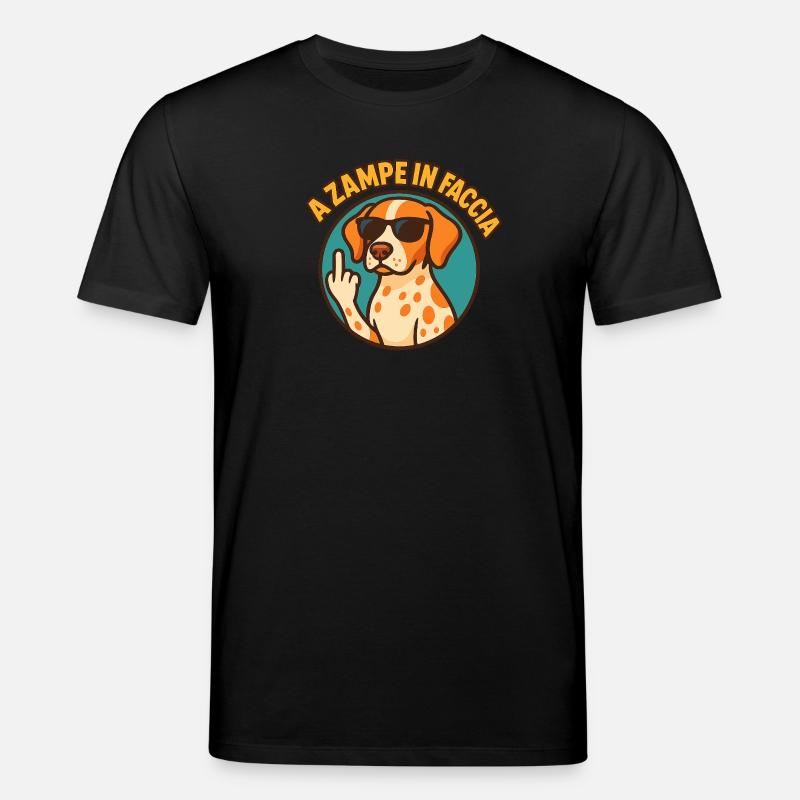 Mit den Pfoten im Gesicht - Stanley/Stella Unisex Bio-T-Shirt CREATOR  - Schwarz