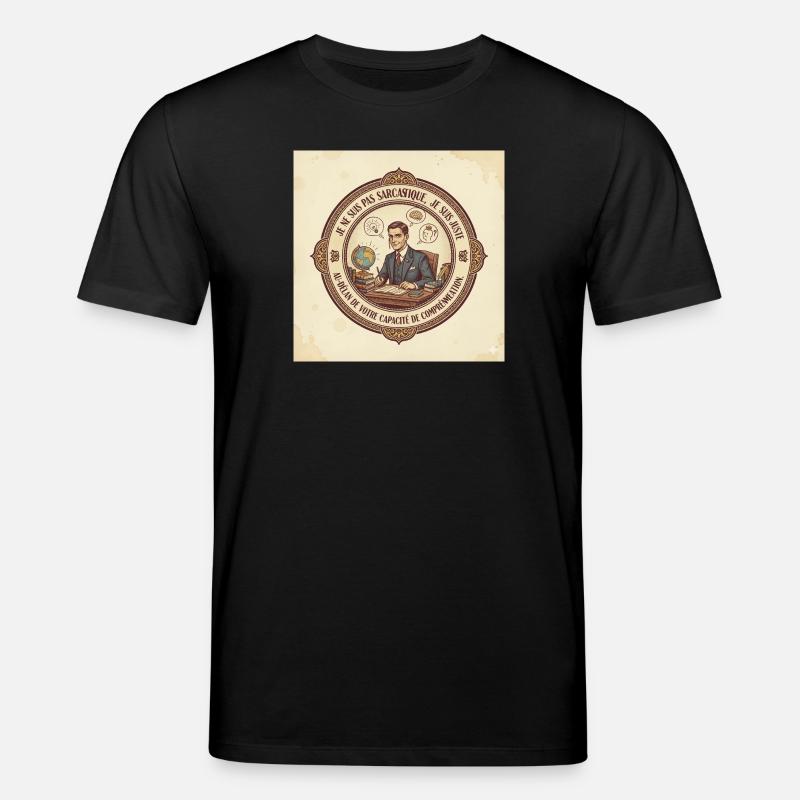 Vintage Büro Sarkasmus - Stanley/Stella Unisex Bio-T-Shirt CREATOR  - Schwarz