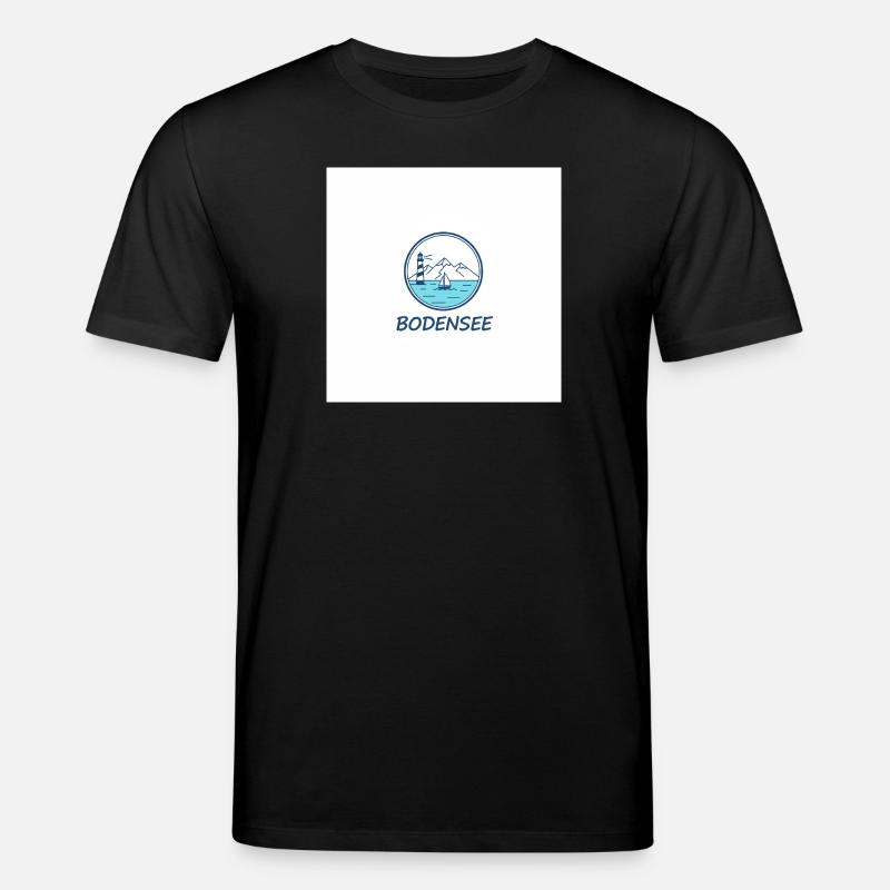 Bodensee Leuchtturm Segelboot - Stanley/Stella Unisex Bio-T-Shirt CREATOR  - Schwarz