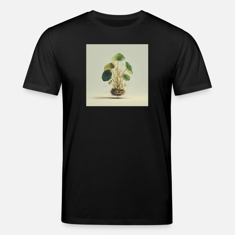 TechnoPflanze: Goldene Knoten - Stanley/Stella Unisex Bio-T-Shirt CREATOR  - Schwarz