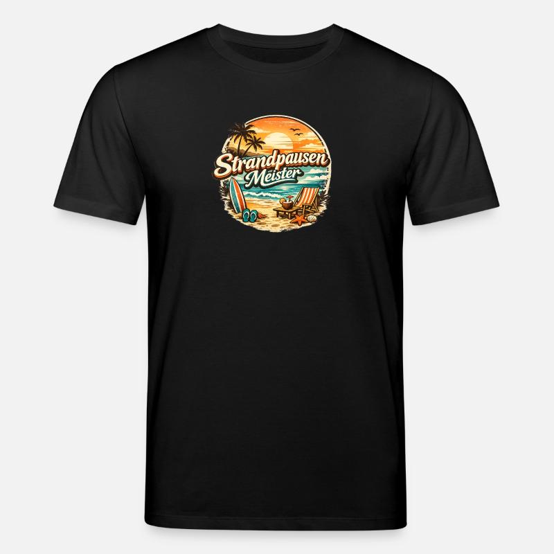 Beach Breaks Master Rétro - T-shirt bio CREATOR Stanley/Stella Unisexe - noir