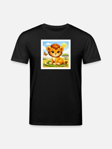 Sunny der kleine Löwe - Stanley/Stella Unisex Bio-T-Shirt CREATOR  - Schwarz