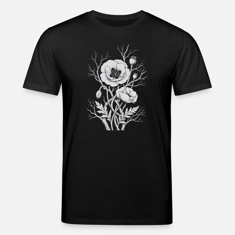Mohnblumen - Stanley/Stella Unisex Bio-T-Shirt CREATOR - Schwarz