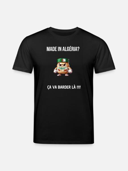 Made in algeria écriture blanche - T-shirt bio CREATOR Stanley/Stella Unisexe - noir