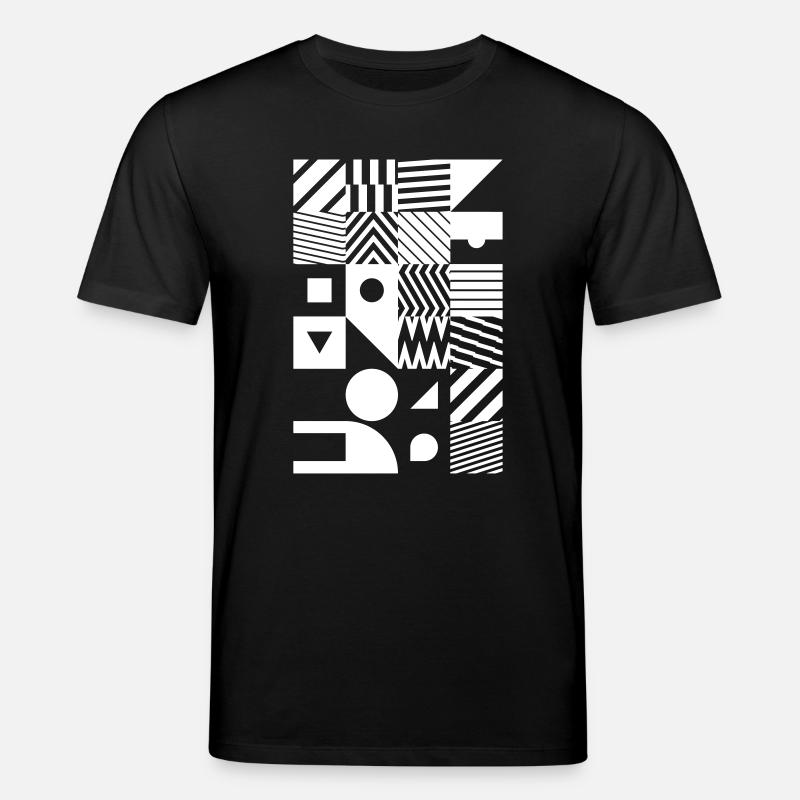 Minimal Muster Abstrakt - Stanley/Stella Unisex Bio-T-Shirt CREATOR  - Schwarz