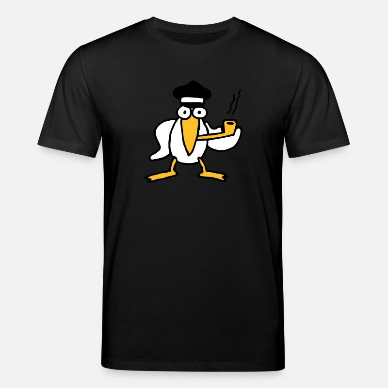 Kapitän Möwe - Stanley/Stella Unisex Bio-T-Shirt CREATOR  - Schwarz