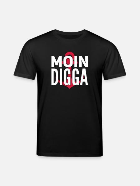 Moin Digga Hamburg - Stanley/Stella CREATOR Unisex Organic T-Shirt - black