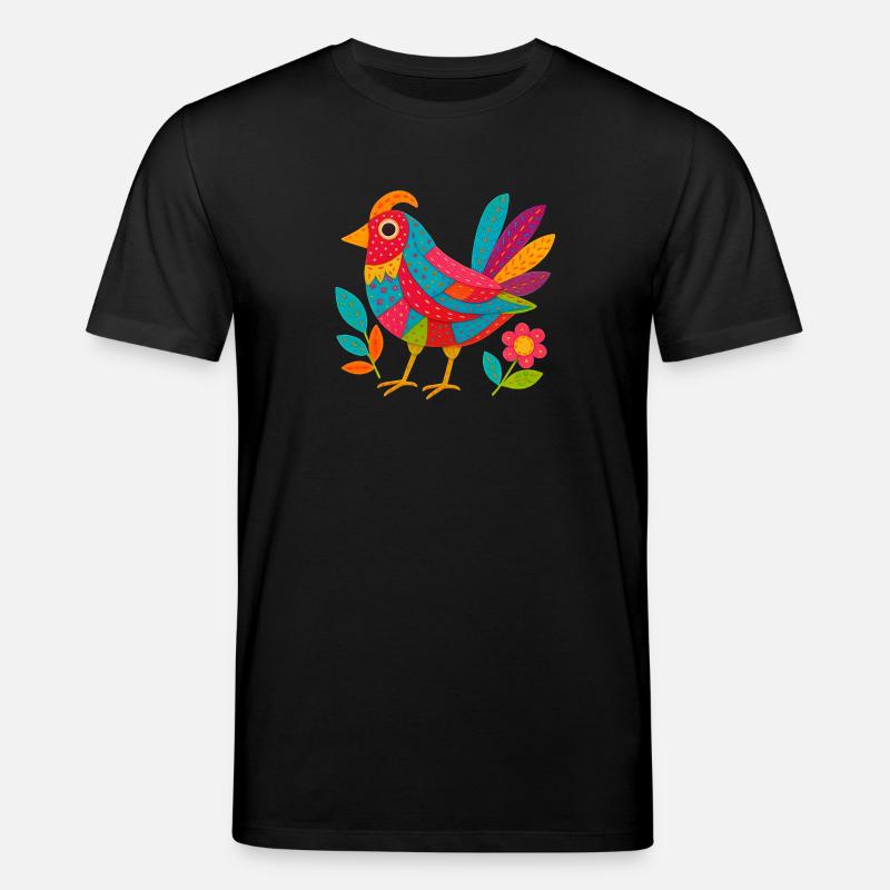 Patchwing – The Fabric Feather Bird - Stanley/Stella CREATOR Unisex Organic T-Shirt - black