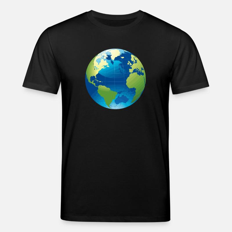 Globus - Weltkugel - Stanley/Stella Unisex Bio-T-Shirt CREATOR  - Schwarz