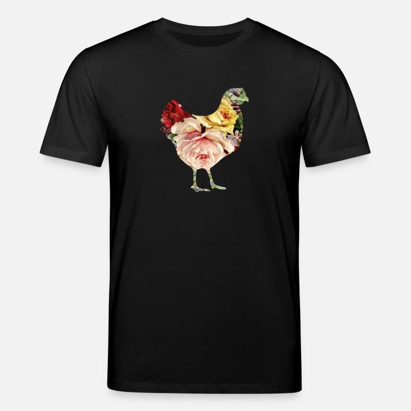 poulet fleur - T-shirt bio CREATOR Stanley/Stella Unisexe - noir