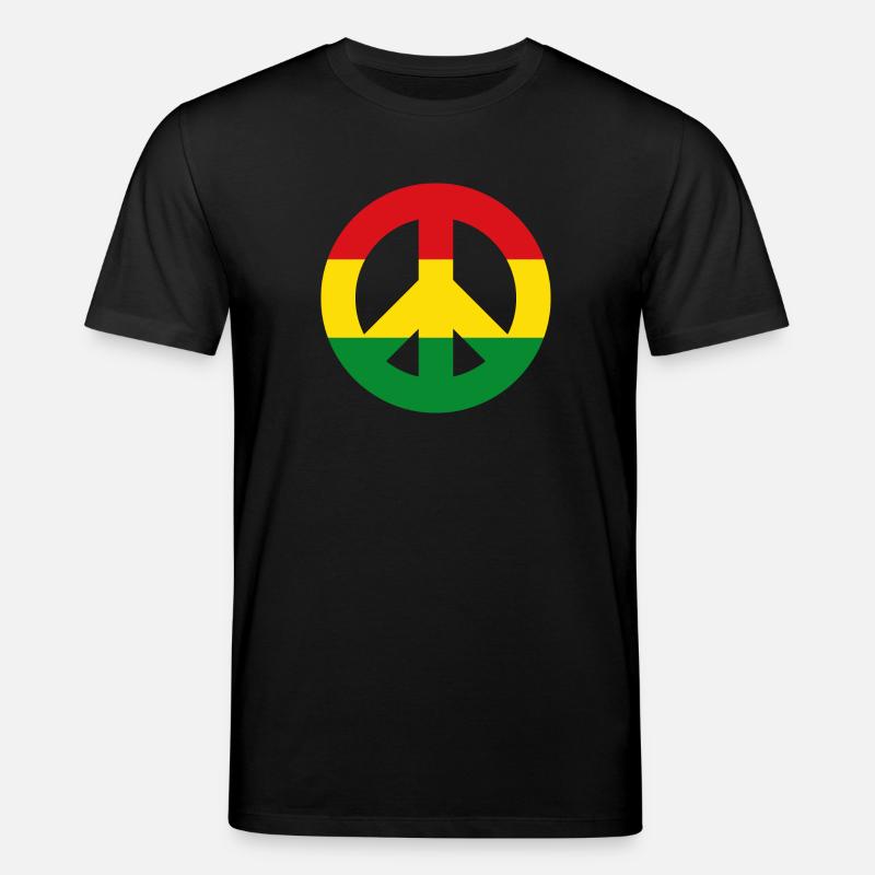 Friedenszeichen Reggae - Stanley/Stella Unisex Bio-T-Shirt CREATOR  - Schwarz