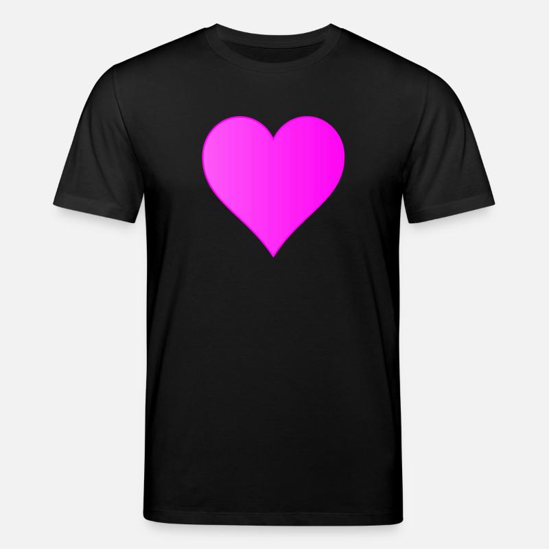 Pink Heart - pinkes Herz - Stanley/Stella Unisex Bio-T-Shirt CREATOR  - Schwarz