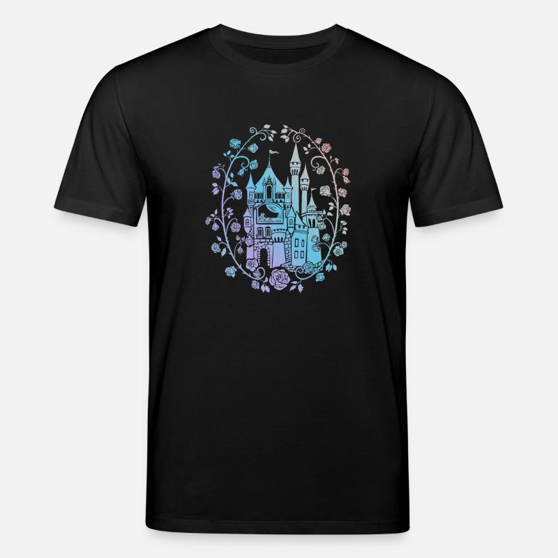 Château de conte de fées Vrilles de rose - T-shirt bio CREATOR Stanley/Stella Unisexe - noir
