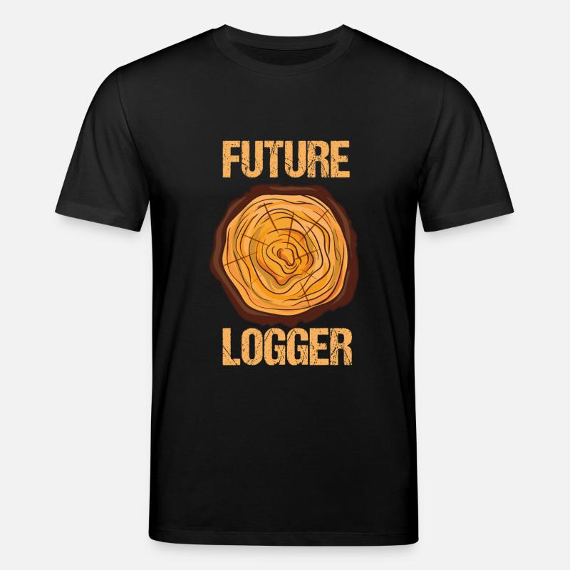 Future Logger Waldarbeiter Design - Stanley/Stella Unisex Bio-T-Shirt CREATOR  - Schwarz