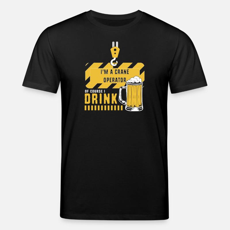 Kranführer Kran - Stanley/Stella Unisex Bio-T-Shirt CREATOR  - Schwarz