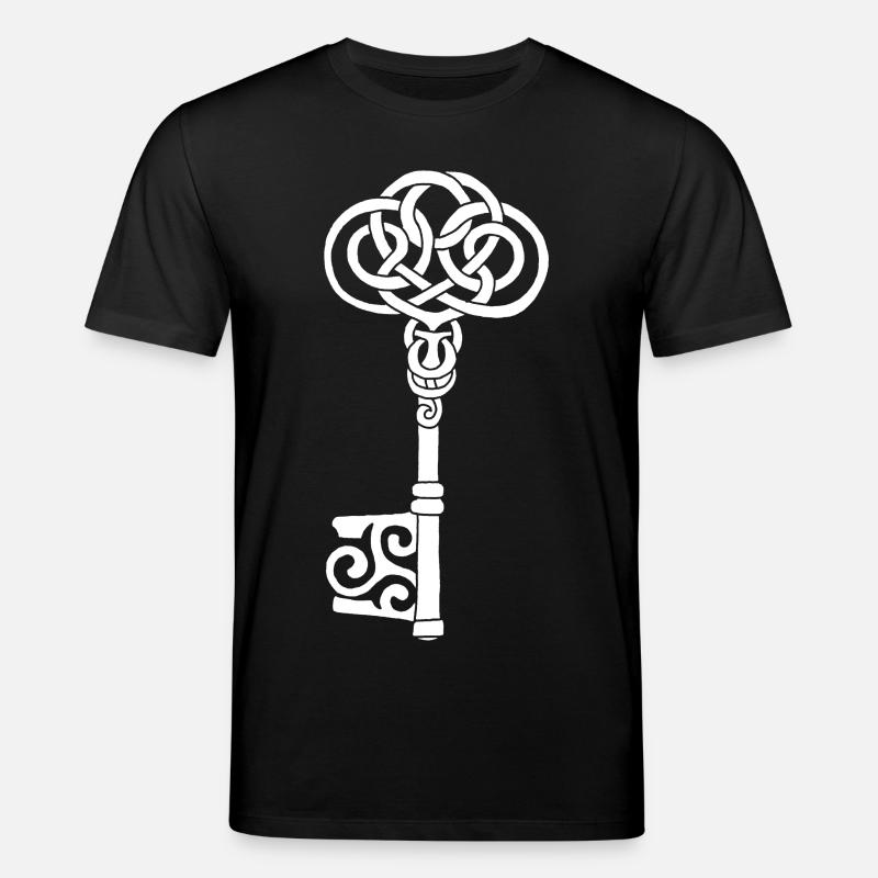 Clé celtique blanche - T-shirt bio CREATOR Stanley/Stella Unisexe - noir