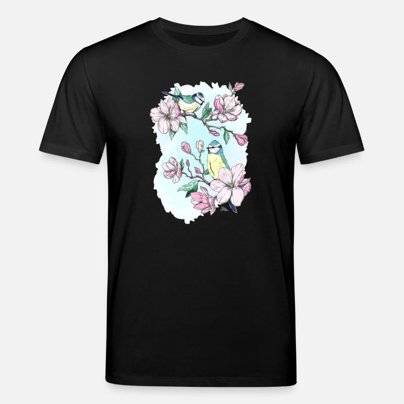 Bleu et magnolias - T-shirt bio CREATOR Stanley/Stella Unisexe - noir