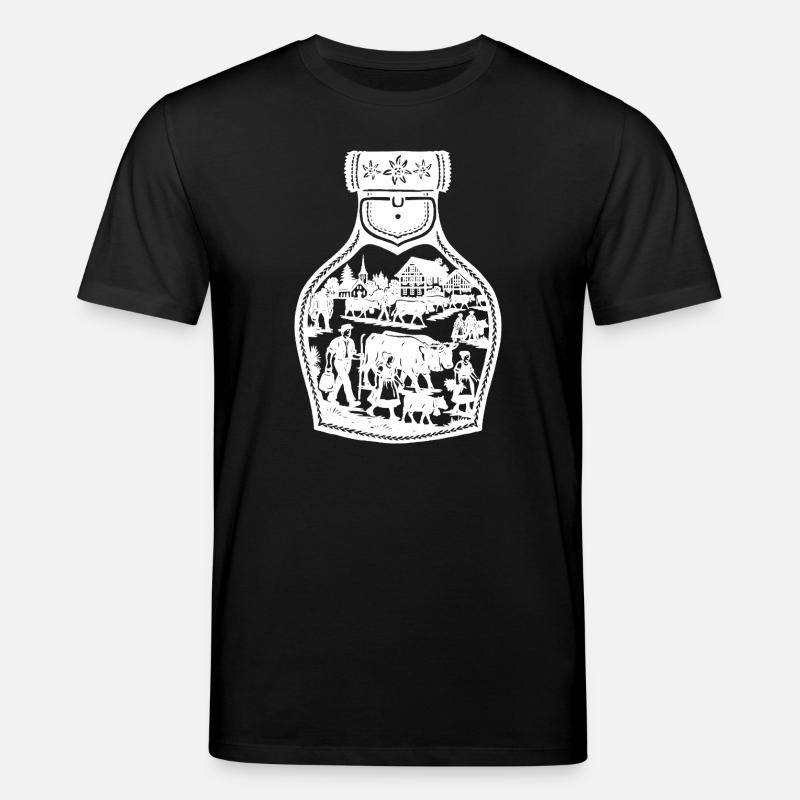 Alpabfahrt white - Stanley/Stella Unisex Bio-T-Shirt CREATOR  - Schwarz