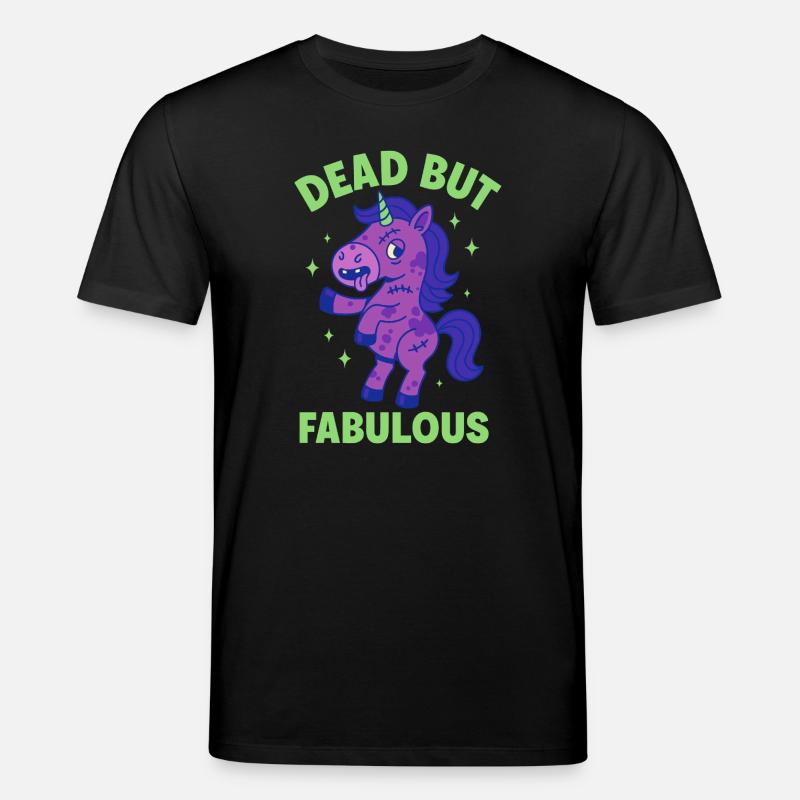 Buntes Einhorn mit Spruch - Stanley/Stella Unisex Bio-T-Shirt CREATOR  - Schwarz