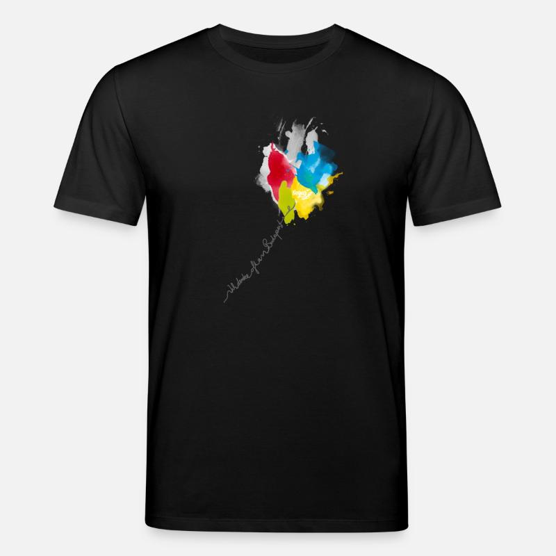 Farbkaskade Kaleidoskop - Stanley/Stella Unisex Bio-T-Shirt CREATOR  - Schwarz