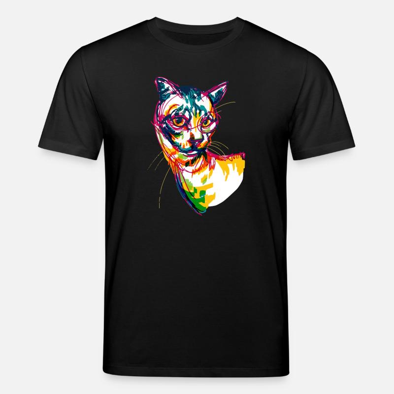 Neon Cat - T-shirt bio CREATOR Stanley/Stella Unisexe - noir