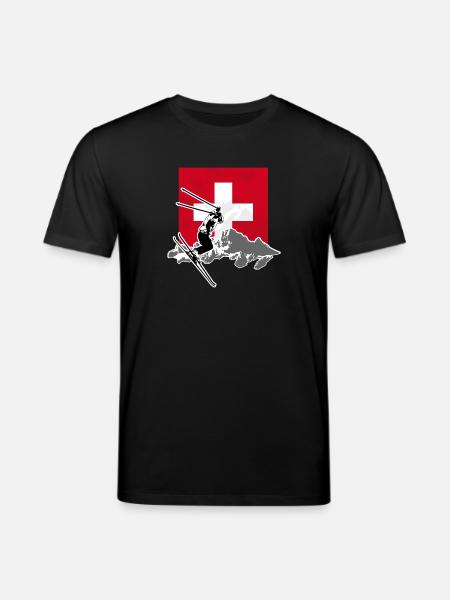 Swiss Ski Alpine - Stanley/Stella Unisex Bio-T-Shirt CREATOR  - Schwarz