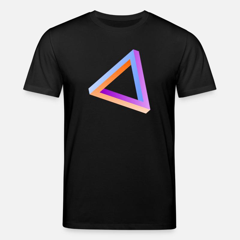 Illusion d'optique triangle impossible - T-shirt bio CREATOR Stanley/Stella Unisexe - noir