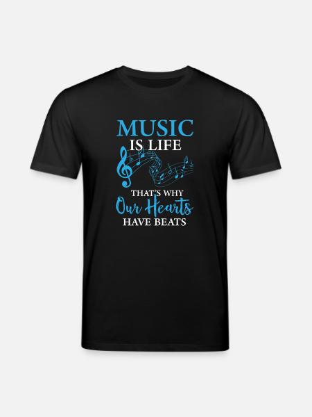 Music Is Life - Stanley/Stella CREATOR Unisex Organic T-Shirt - black