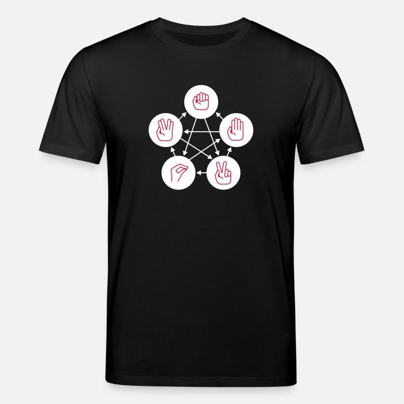 Roche-papier-ciseaux, lézard, Spock & - T-shirt bio CREATOR Stanley/Stella Unisexe - noir