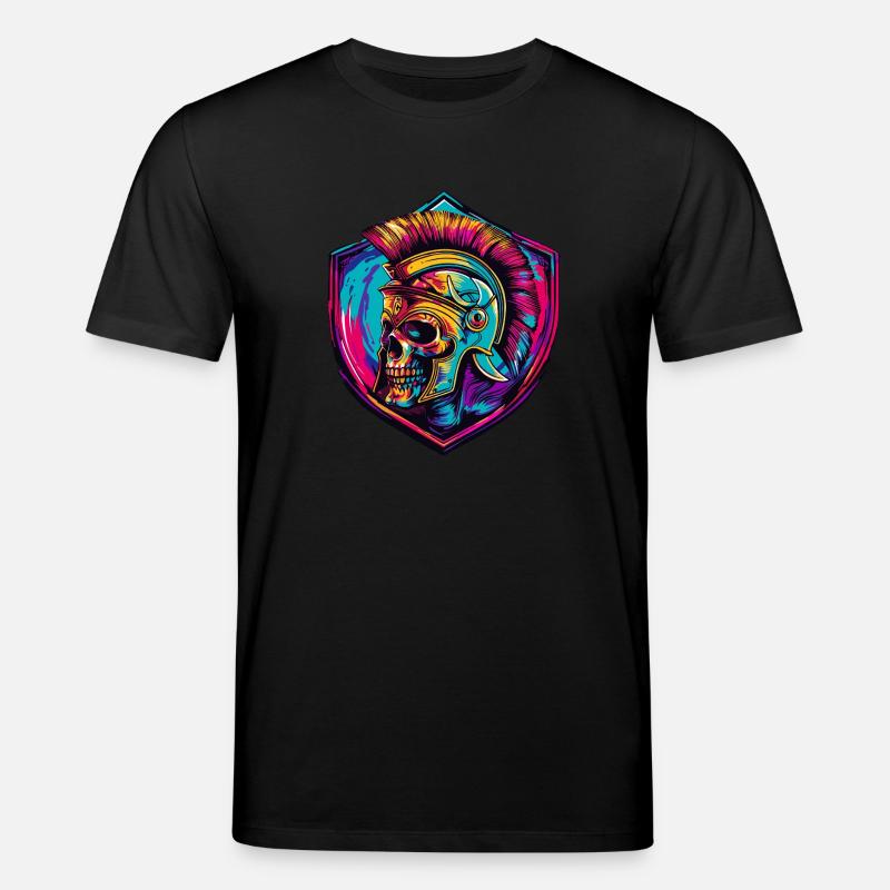 Spartaner Skelett Gladiator - Stanley/Stella Unisex Bio-T-Shirt CREATOR  - Schwarz