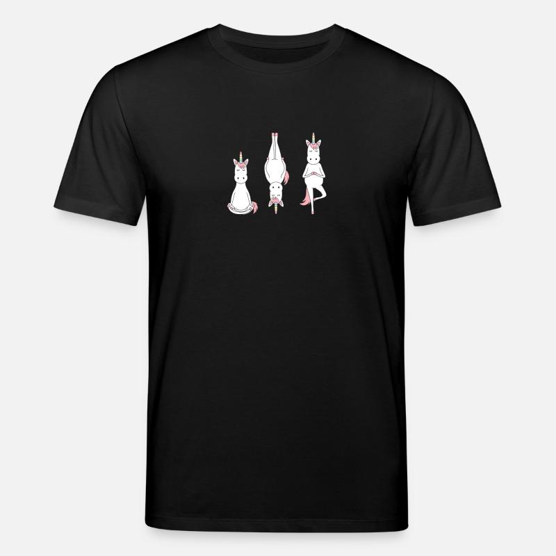 Einhörner in meditativer Pose - Stanley/Stella Unisex Bio-T-Shirt CREATOR  - Schwarz