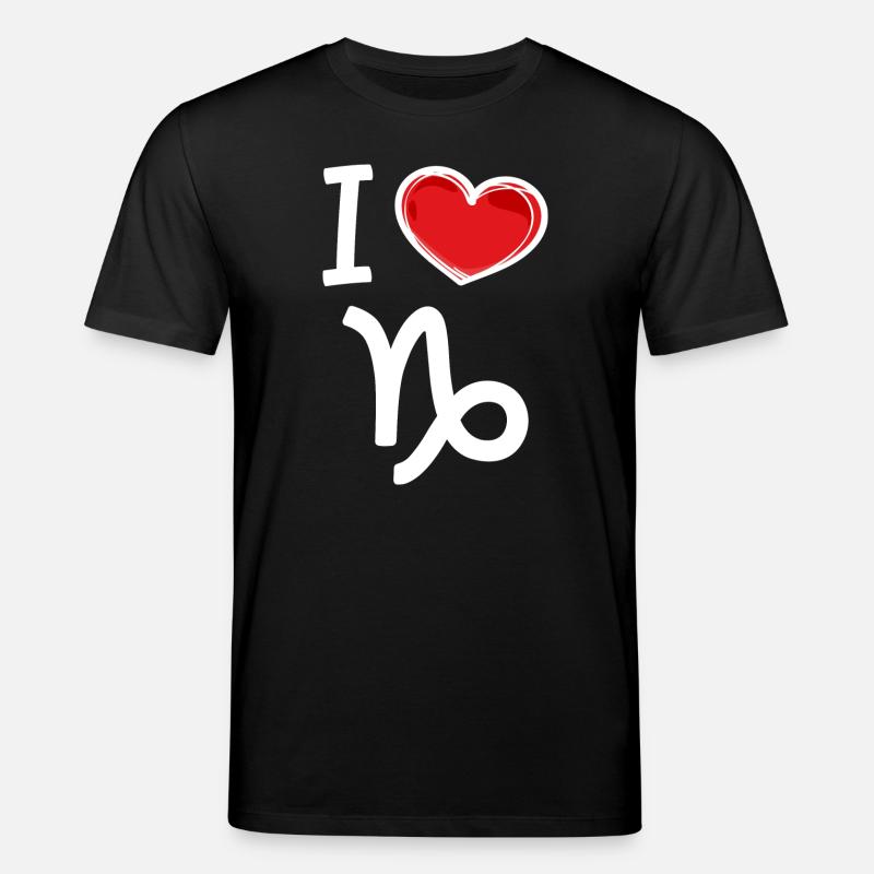 Horoskop Gezeiten Steinbock Herz Statement - Stanley/Stella Unisex Bio-T-Shirt CREATOR  - Schwarz