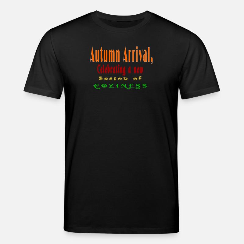 Lebendiges Herbstblättermuster T-Shirt - Stanley/Stella Unisex Bio-T-Shirt CREATOR - Schwarz