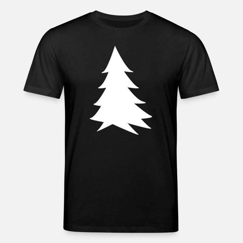 Minimalistische Silhouette der Weißtanne - Stanley/Stella Unisex Bio-T-Shirt CREATOR  - Schwarz