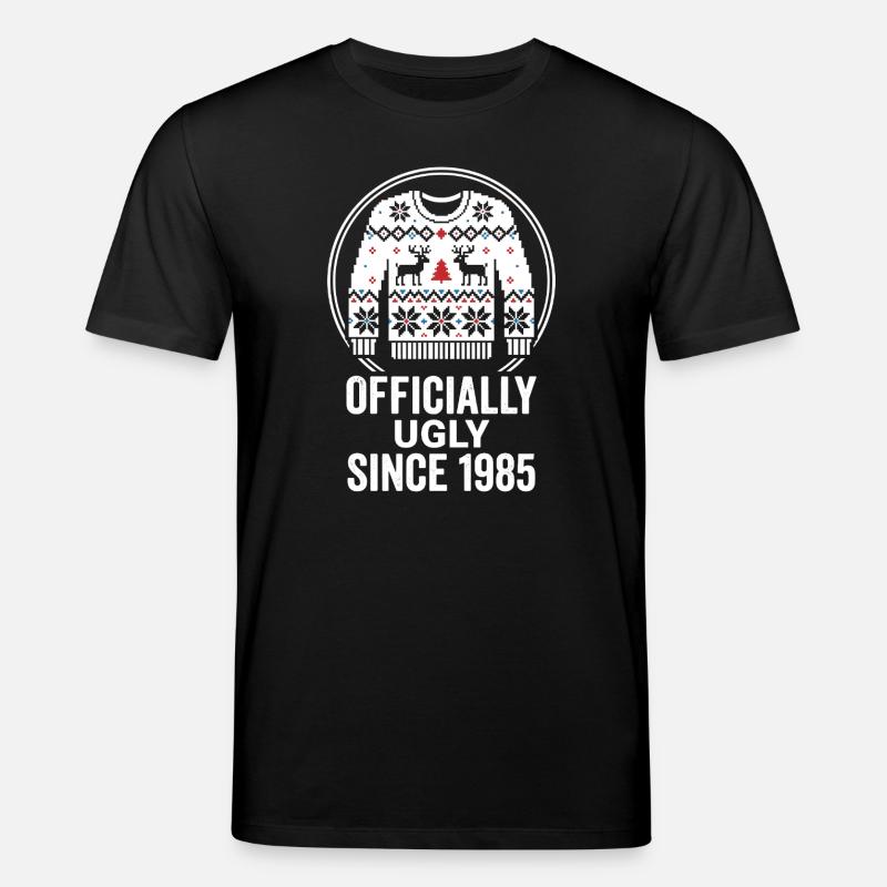 Offiziell Ugly 1985 Weihnachtspullover - Stanley/Stella Unisex Bio-T-Shirt CREATOR  - Schwarz