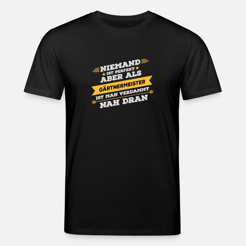Gärtnermeister Beruf Geschenk - Stanley/Stella Unisex Bio-T-Shirt CREATOR  - Schwarz