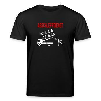 Abschleppdienst Kölle Fasching - Stanley/Stella Unisex Bio-T-Shirt CREATOR  - Schwarz - Vorne - Alina (178cm) & Michal (187cm)
