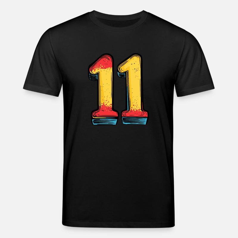 11 Zahl Comic - Stanley/Stella Unisex Bio-T-Shirt CREATOR - Schwarz