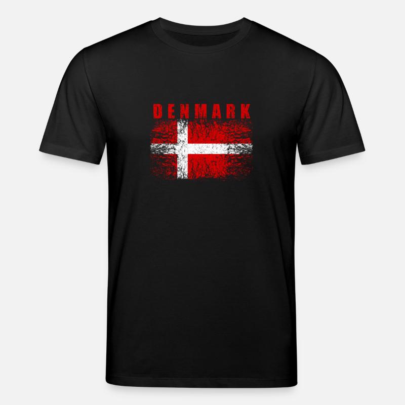 Drapeau du Danemark 008 - T-shirt bio CREATOR Stanley/Stella Unisexe - noir