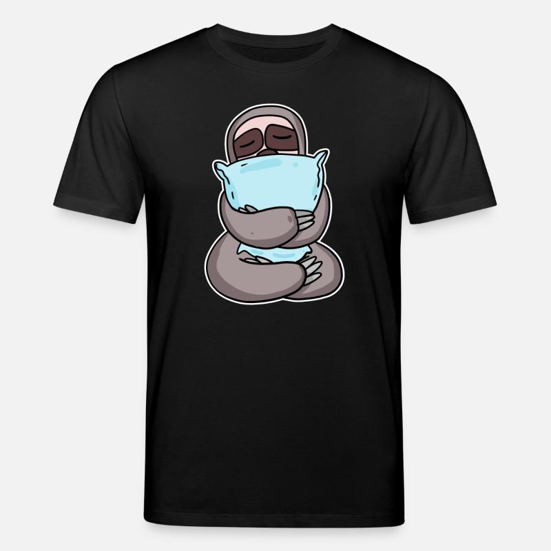 Sloth with pillow - Stanley/Stella CREATOR Unisex Organic T-Shirt - black