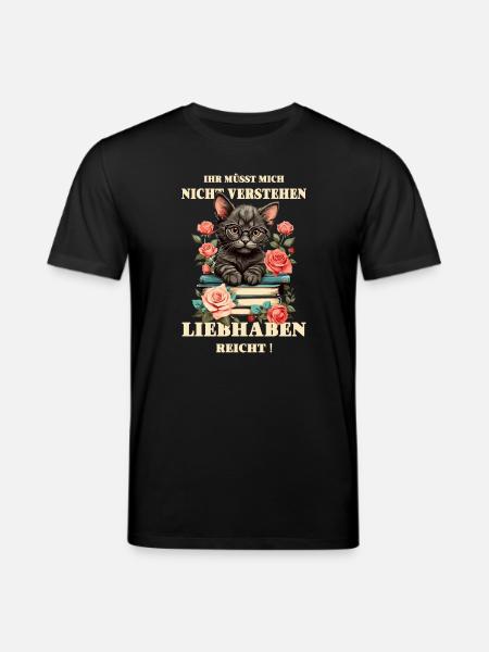 Süße schlaue Katze - Stanley/Stella Unisex Bio-T-Shirt CREATOR - Schwarz