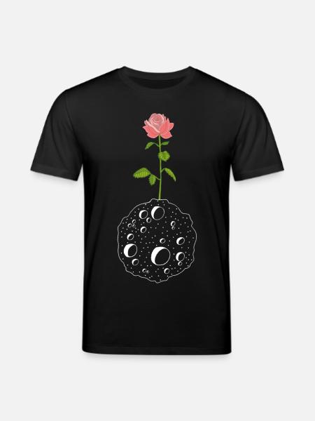 La fleur et la planète blanche - T-shirt bio CREATOR Stanley/Stella Unisexe - noir