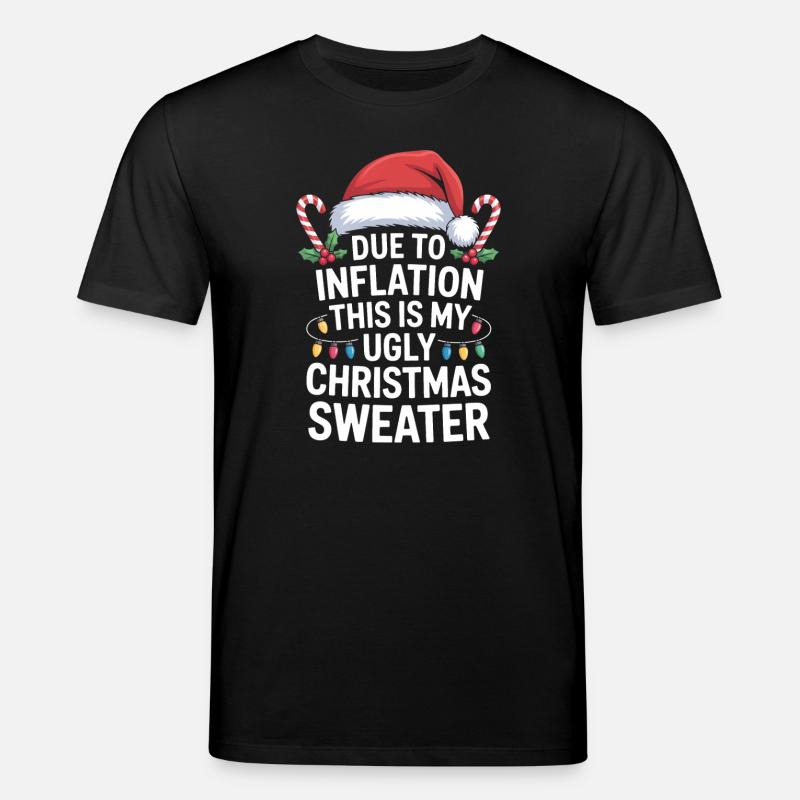 Inflation Hässlicher Weihnachtspullover - Stanley/Stella Unisex Bio-T-Shirt CREATOR  - Schwarz