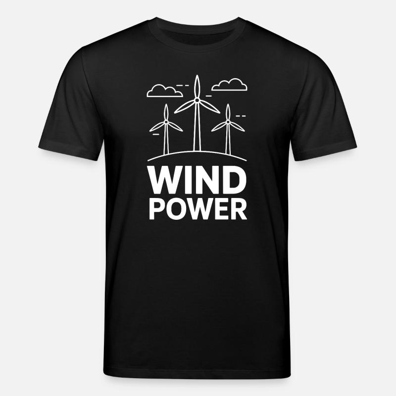 Énergie éolienne Énergie éolienne Énergie renouvelable - T-shirt bio CREATOR Stanley/Stella Unisexe - noir