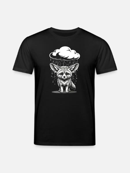 Fennec Desert Fox - Emotional Retro Motif - Stanley/Stella CREATOR Unisex Organic T-Shirt - black