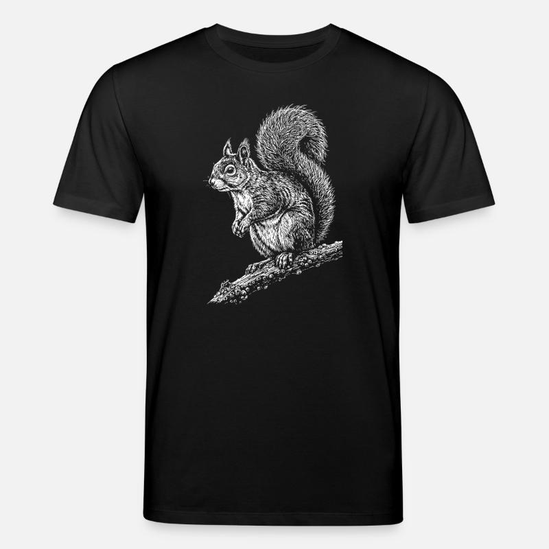 Silhouette d’écureuil sur une branche - T-shirt bio CREATOR Stanley/Stella Unisexe - noir