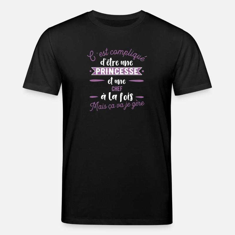Princesse Chef cadeau métier - T-shirt bio CREATOR Stanley/Stella Unisexe - noir