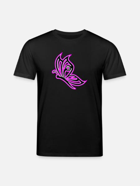 Butterfly Pink - Stanley/Stella CREATOR Unisex Organic T-Shirt - black