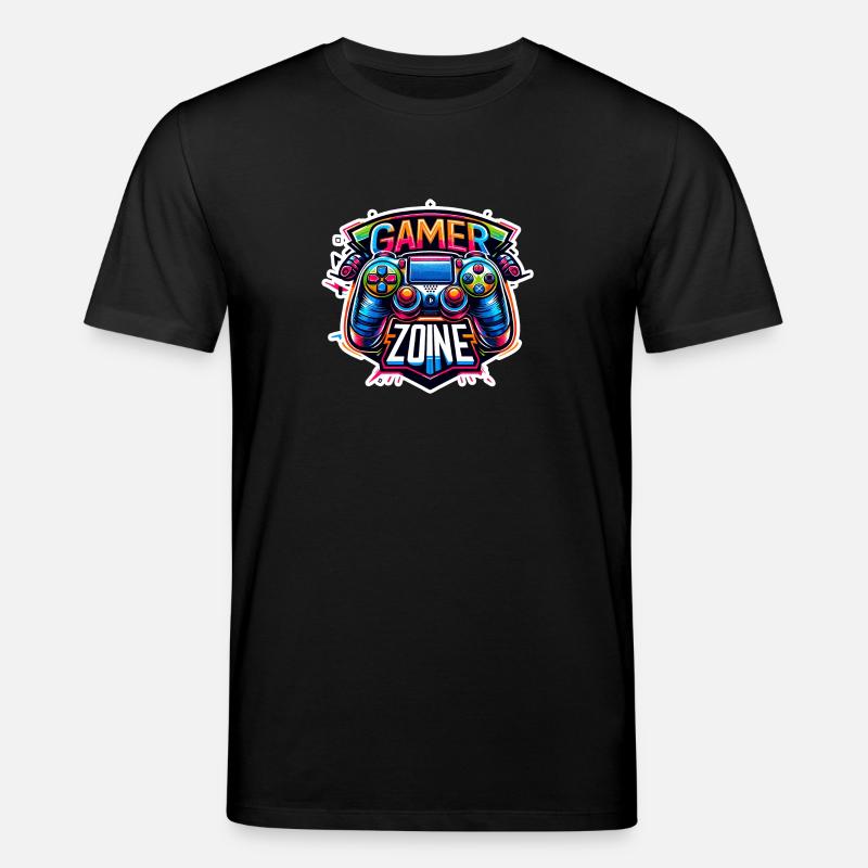 Gamer Zone - Controller Illustration - Stanley/Stella CREATOR Unisex Organic T-Shirt - black