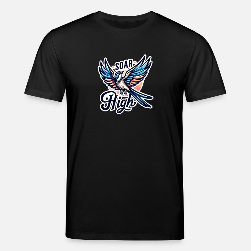 Soar High - illustration d'oiseau - T-shirt bio CREATOR Stanley/Stella Unisexe - noir